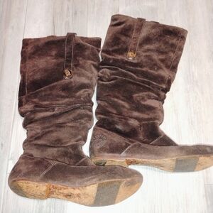 UGG Australia S/N 1948 Brown Leather Slouchy Sz 10 Well Loved Boots